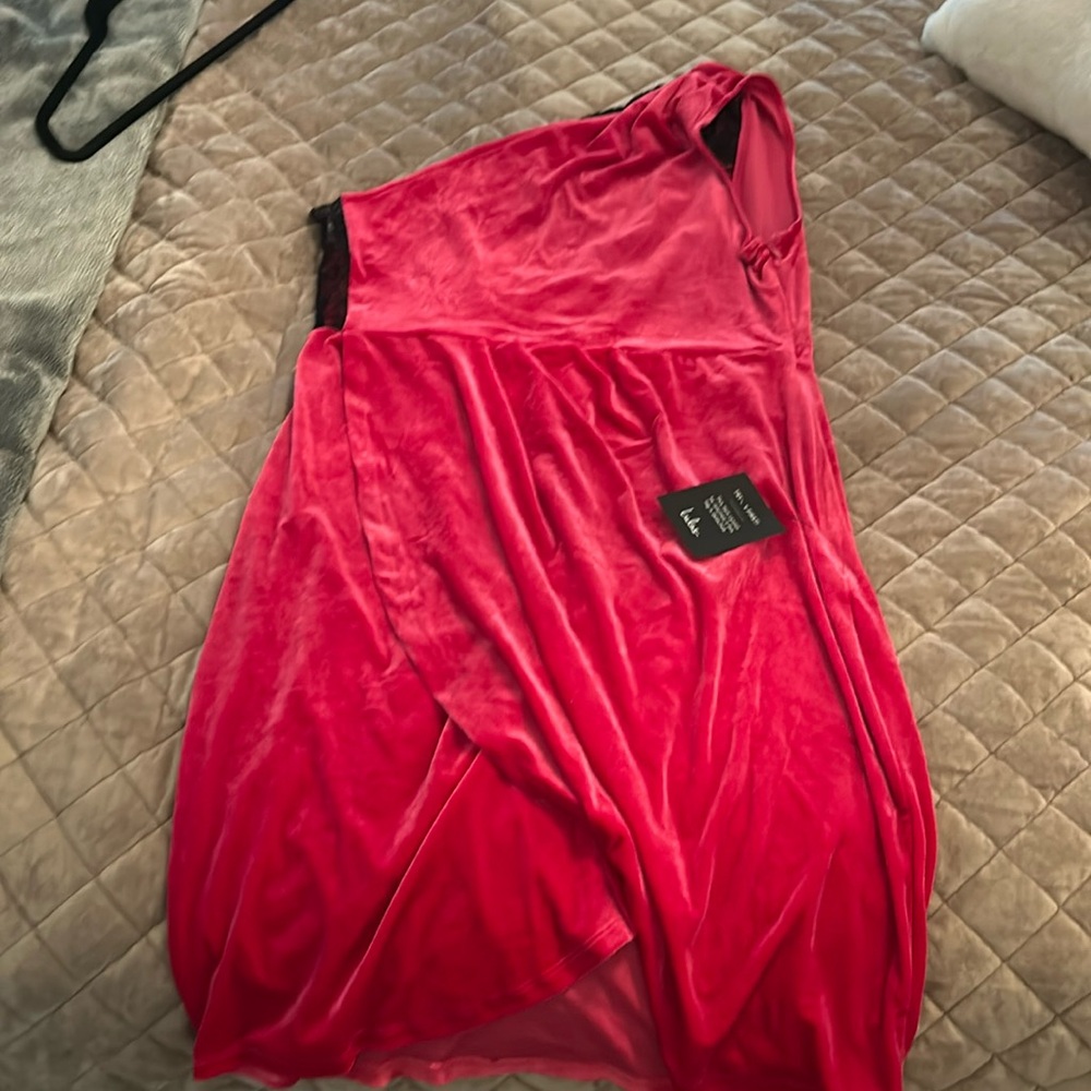 Hot Pink Velvet LuLu’s Dress NWT XL